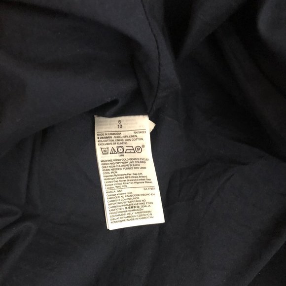 GAP Fit and Flare Cami Belted Linen-Cotton Dress - Picture 14 of 16